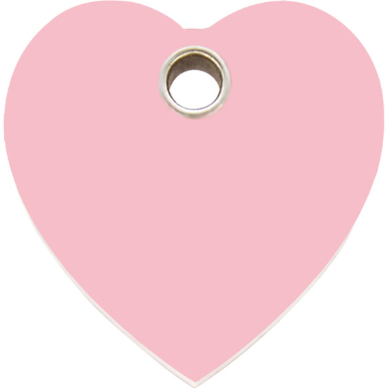 Médaille plastique Cœur rose clair