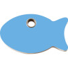 Médaille plastique Poisson bleu clair petite