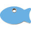 Médaille plastique Poisson bleu clair petite