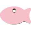Médaille plastique poisson rose clair petite