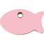 Médaille plastique poisson rose clair petite