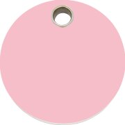 Médaille plastique ronde rose clair