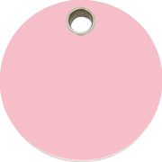 Médaille plastique ronde rose clair