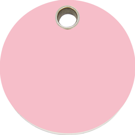 Médaille plastique RedDingo rond rose clair