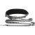 Ceinture ventrale canicross avec laisse noir taille M