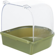 Baignoire semi-circulaire pour oiseaux