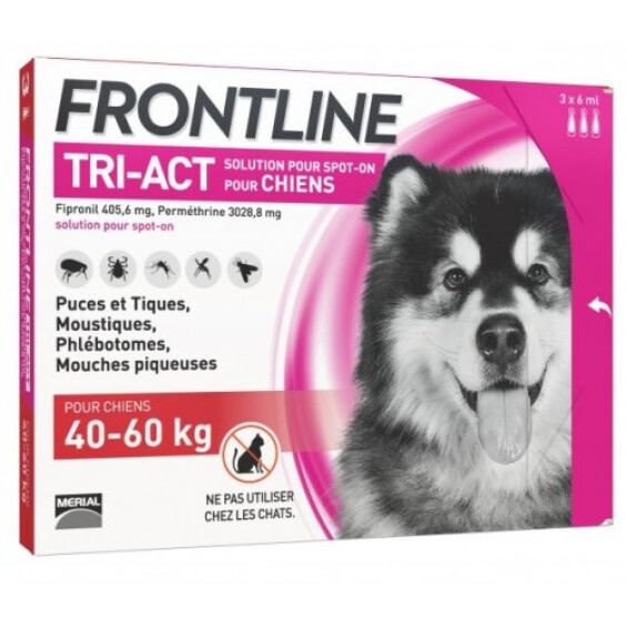 FRONTLINE Pipette Tri-Act chien géant de 40 à 60 kg