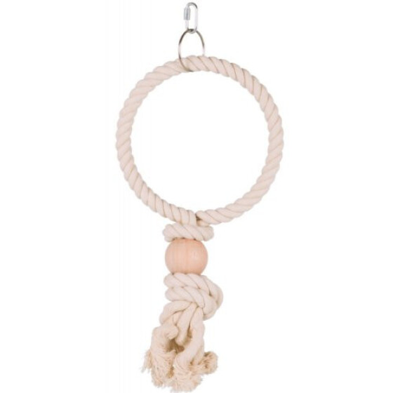 Anneau en corde avec bois oiseau
