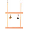 Double balançoire en bois 2 clochettes