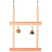 Double balançoire bois 2 clochettes