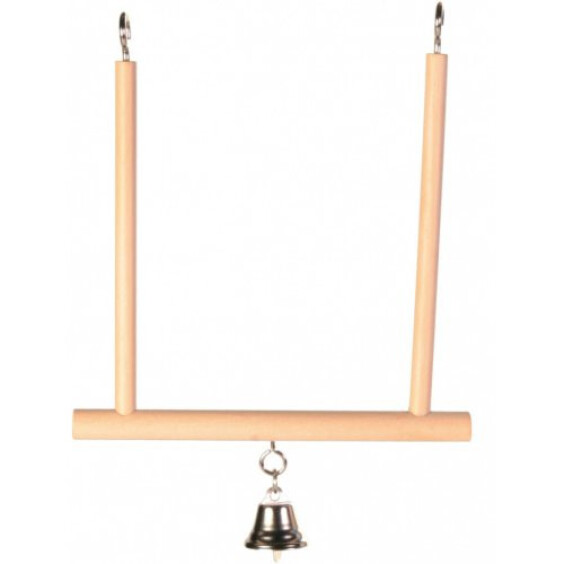 Trapèze balançoire en bois 1 clochette