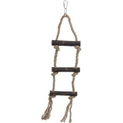 Échelle en corde et bois