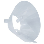 Collerette transparente en plastique pour chien