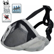 Muselière pour museau court gris