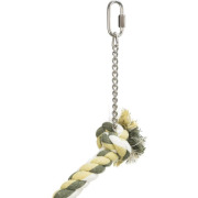 Perchoir oiseau en corde spirale 50 cm