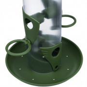 Mangeoire oiseaux extérieure lanterne verte 750 ml 2 perchoirs