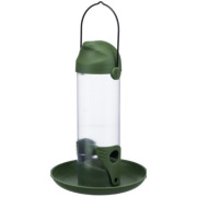Mangeoire oiseaux extérieure lanterne verte 750 ml 2 perchoirs