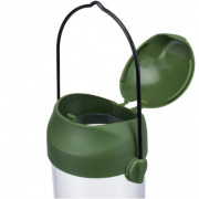 Mangeoire oiseaux extérieure lanterne verte 750 ml 2 perchoirs