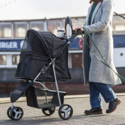 Poussette chien noire