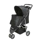 Poussette chien noire