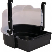 Baignoire spacieuse noire pour oiseaux