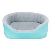 Panier douillet lapin vert et gris