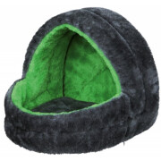 Maison douillette lapin vert et gris