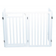 Barrière de sécurité avec porte blanc