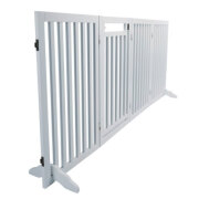 Barrière de sécurité avec porte blanc