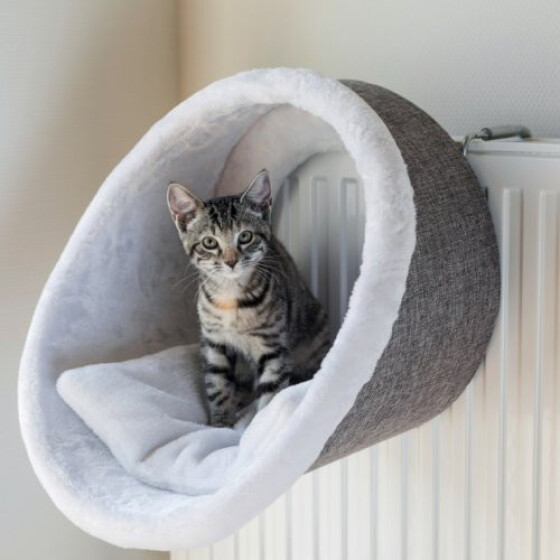 Hamac radiateur chat panier peluche 
