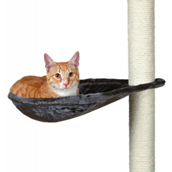 Hamac arbre à chat peluche gris