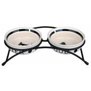 Set de gamelles Eat on feet blanc et noir