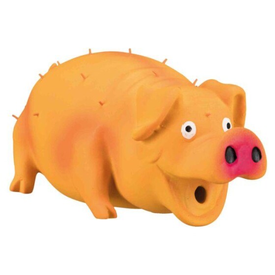Cochon latex orange avec picots 21 cm