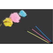 Canne à pêche plumeau pour chat