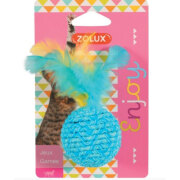 Balle avec plume colorée