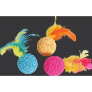 Balle avec plume colorée