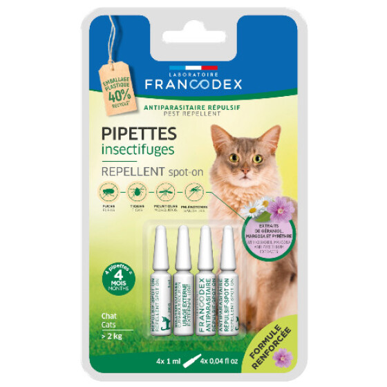 Pipettes antiparasitaires chat