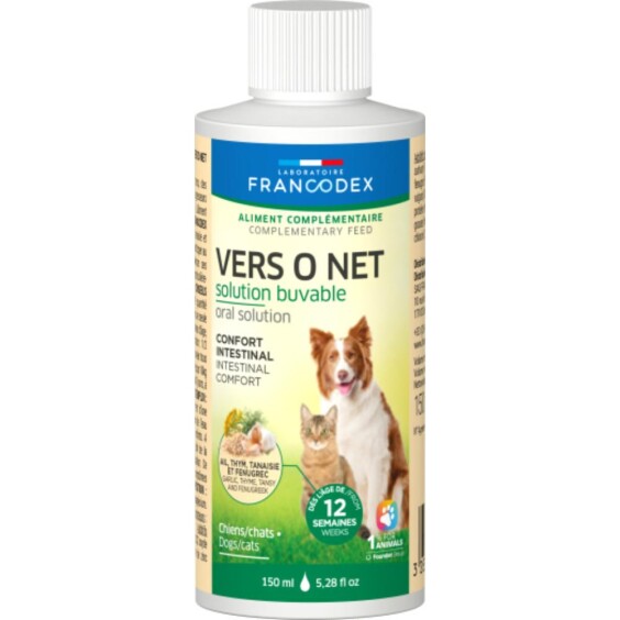 Vers O Net liquide chien et chat Francodex