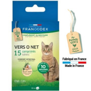 Vers O Net comprimés chat 15 comprimés Francodex