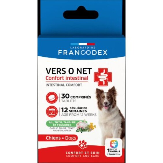 Vers O Net pour chiens 30 comprimés Francodex