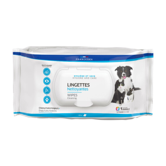 Lingettes nettoyantes multi usages x 80 Francodex
