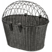 Panier avant vélo poly rotin avec fixation