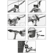 Panier avant vélo poly rotin avec fixation