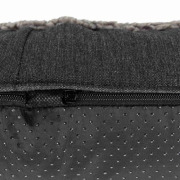 Coussin ovale gris déhoussable