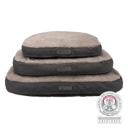 Coussin ovale gris déhoussable