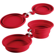 Gamelle pliable List rouge x 2 pour chien Hunter