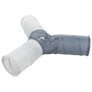 Triple tunnel de jeu nylon pour chat extérieur