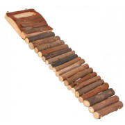 Échelle avec écuelle en bois naturel