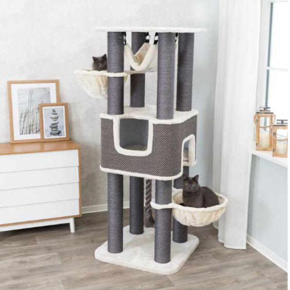 Grand arbre à chat : hamac, XXL, solide, 174 cm