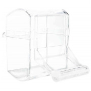 Mangeoire oiseau avec perchoir en plastique 70 ml